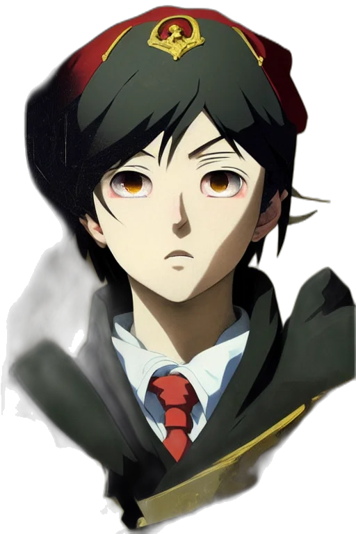 face, staff, hat, mask, anime, cartoon, pixel art, concept art transparent PNG cut-out