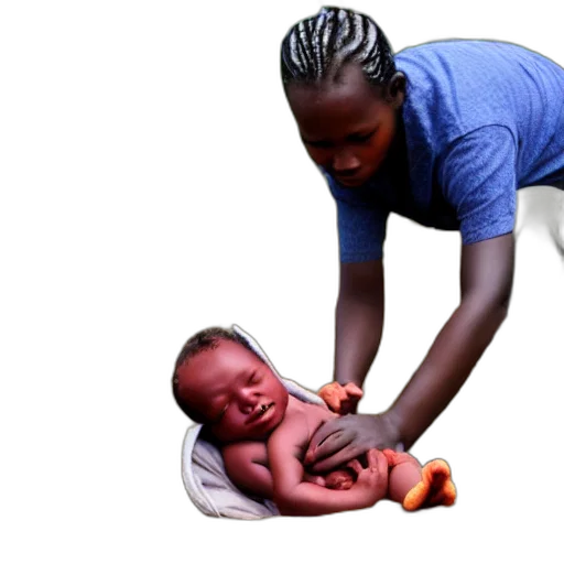 photorealistic, african, farm, workers transparent PNG cut-out