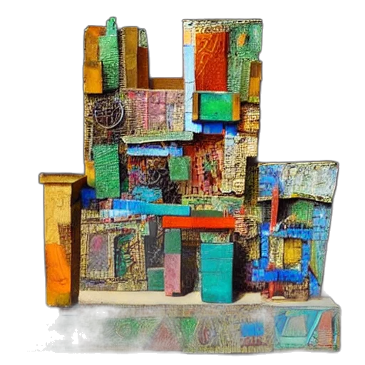 furniture, jewelry, building, 3d render, oil painting, concept art, photorealistic, city street transparent PNG cut-out