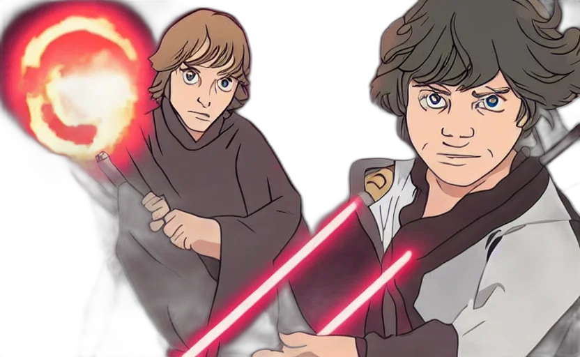 anime, concept art, comic book art, cartoon, fire, luke, skywalker, demon transparent PNG cut-out