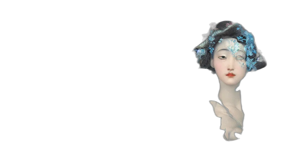 face, mask, crown, dress, vaporwave, photorealistic, 3d render, watercolor transparent PNG cut-out