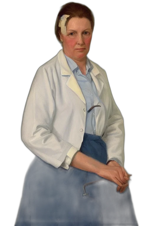 staff, face, jacket, oil painting transparent PNG cut-out