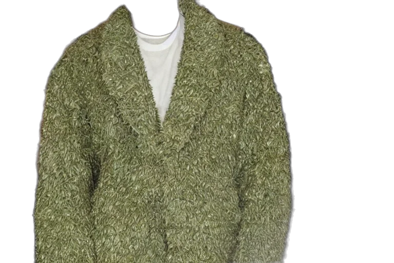 jacket, dress, 3d render, green transparent PNG cut-out