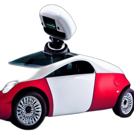 car, robot, 3d render, concept art transparent PNG cut-out