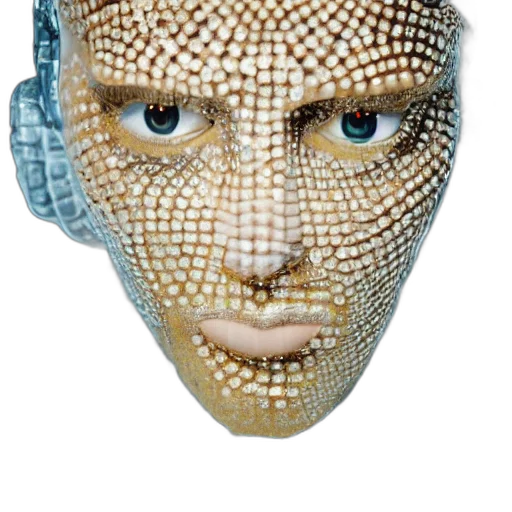 mask, face, robot, jewelry, 3d render, cyberpunk, photorealistic, concept art transparent PNG cut-out