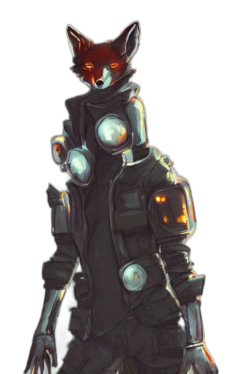 robot, jacket, staff, mask transparent PNG cut-out