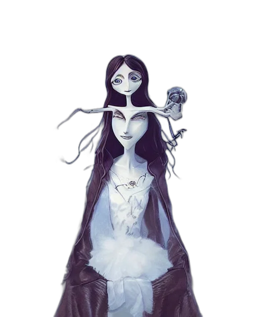 mask, dress, creature, crown, concept art, fantasy art, comic book art, watercolor transparent PNG cut-out