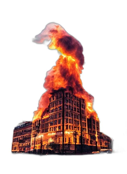 building, jacket, concept art, fire transparent PNG cut-out