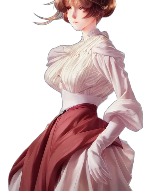 dress, staff, hat, jacket transparent PNG cut-out