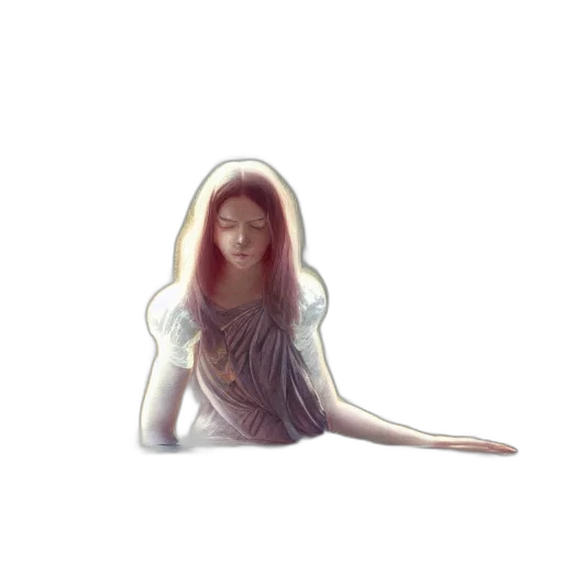 hair, dress, creature, mask transparent PNG cut-out