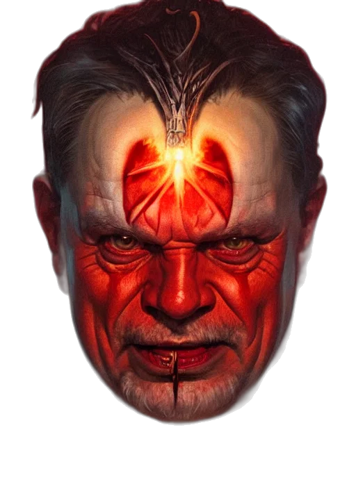 face, mask, creature, concept art transparent PNG cut-out