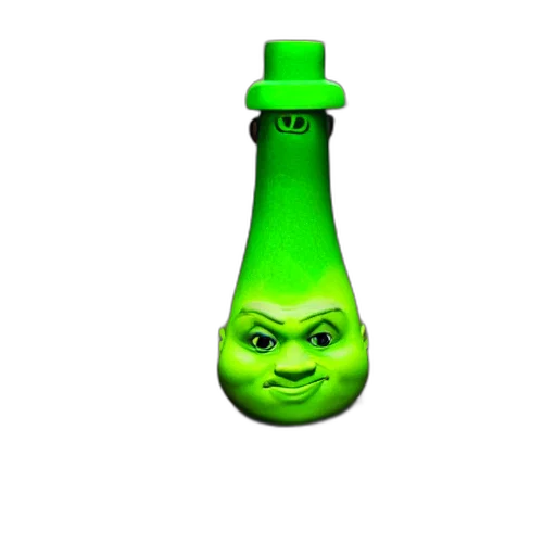 bottle, mask, face, creature transparent PNG cut-out