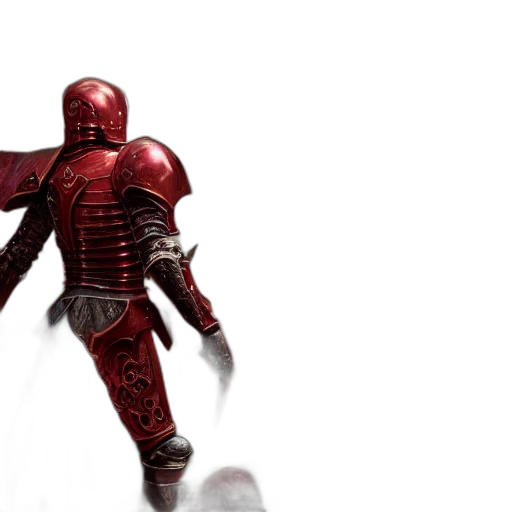 robot, sword, weapon, concept art, 3d render, fantasy art, comic book art, red transparent PNG cut-out