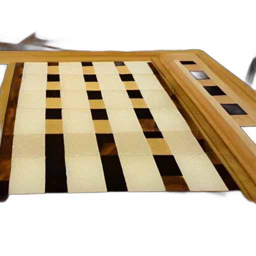 furniture, 3d render, earth tones, rice, chess, which, played, robots transparent PNG cut-out