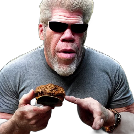 food, animal, creature, photorealistic, ron, perlman, eats, literal transparent PNG cut-out