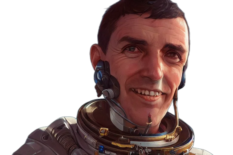 face, robot, staff, concept art transparent PNG cut-out
