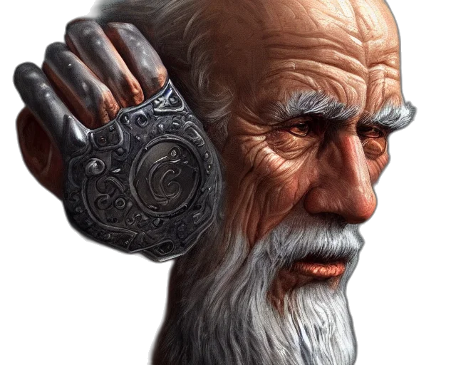 face, weapon, mask, staff, photorealistic, fantasy art, concept art, 3d render transparent PNG cut-out
