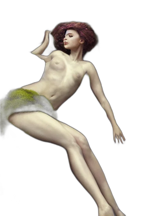 creature, hair, dress, concept art transparent PNG cut-out