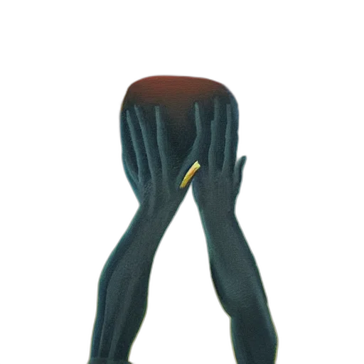 staff, mask, jacket, hair transparent PNG cut-out