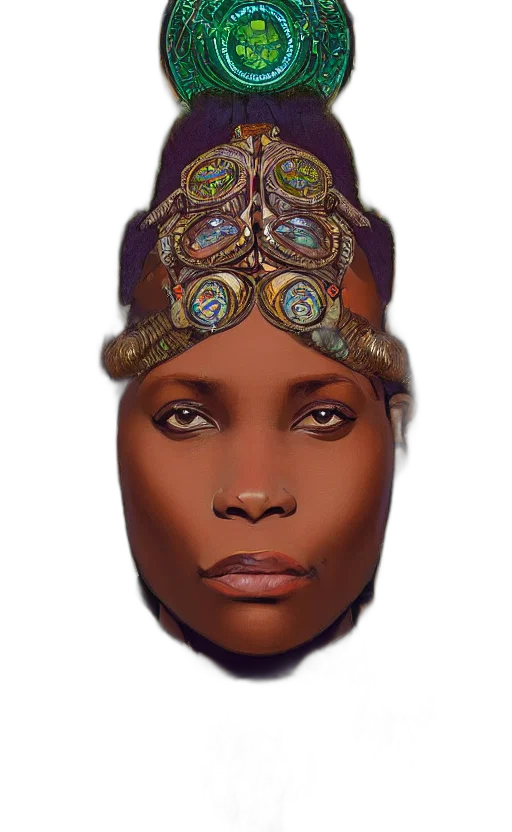 face, crown, mask, hat, photorealistic, concept art, fantasy art, 3d render transparent PNG cut-out