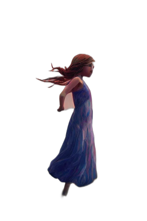 dress, hair, creature, staff, concept art, fantasy art, pixel art, 3d render transparent PNG cut-out