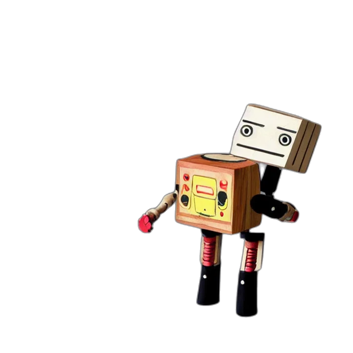 robot, staff, animal, 3d render transparent PNG cut-out