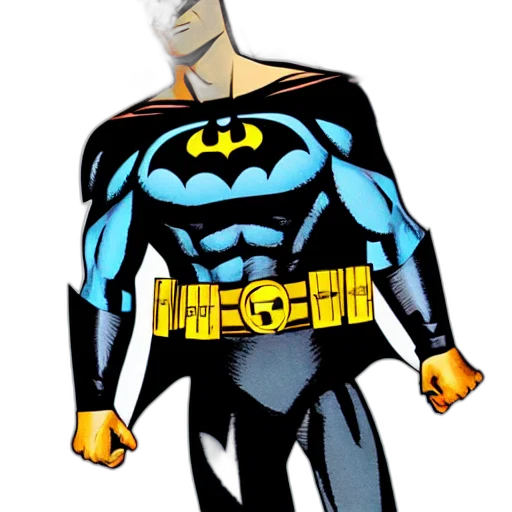 comic book art, cartoon, concept art, 3d render, ryan, renolds, batman transparent PNG cut-out