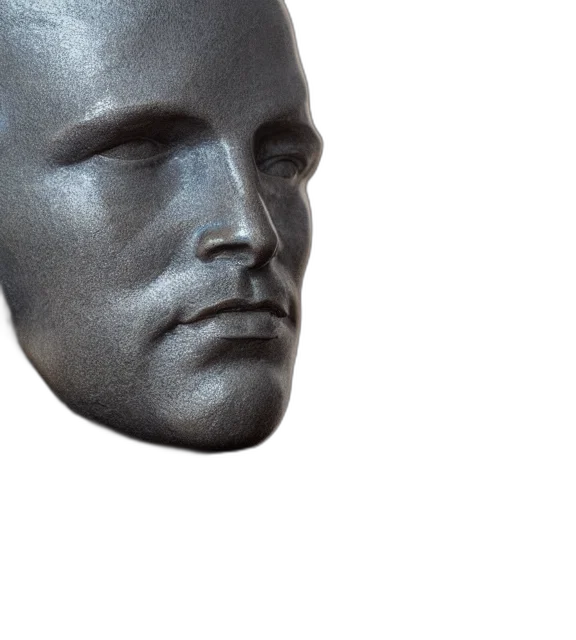 face, mask, crown, creature, 3d render, photorealistic, vaporwave, concept art transparent PNG cut-out