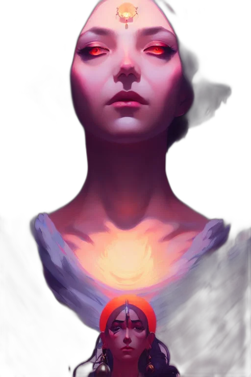 face, crown, mask, robot, concept art, fantasy art, watercolor, photorealistic transparent PNG cut-out