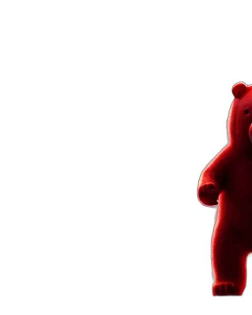 3d render, concept art, red, stunning transparent PNG cut-out