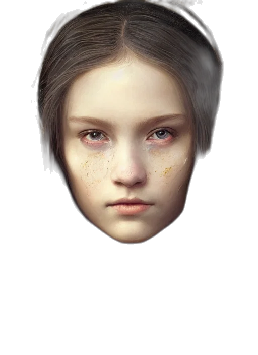 face, mask, crown, hair transparent PNG cut-out