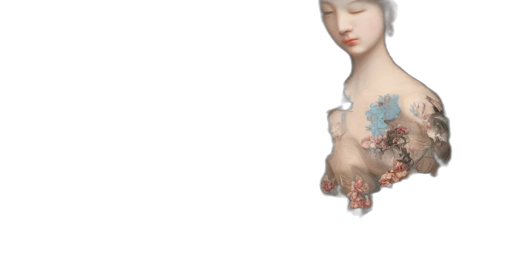 jewelry, dress, face, crown, 3d render, photorealistic, concept art, oil painting transparent PNG cut-out