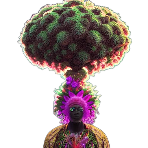 crown, hat, flower, mask, 3d render, concept art, pixel art, photorealistic transparent PNG cut-out