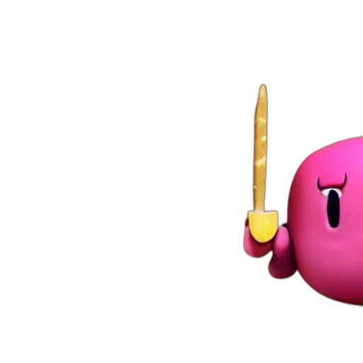 weapon, staff, sword, animal, 3d render, concept art, pixel art, vaporwave transparent PNG cut-out
