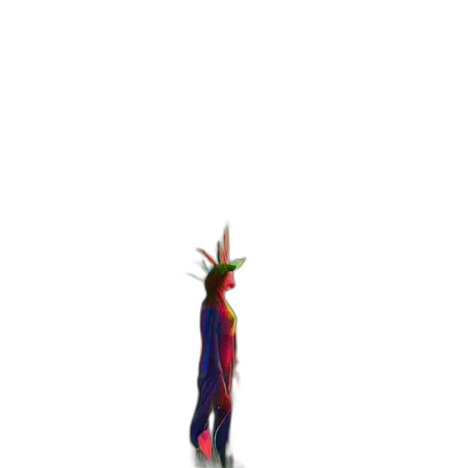 staff, dress, creature, crown, 3d render, concept art, pixel art, fantasy art transparent PNG cut-out