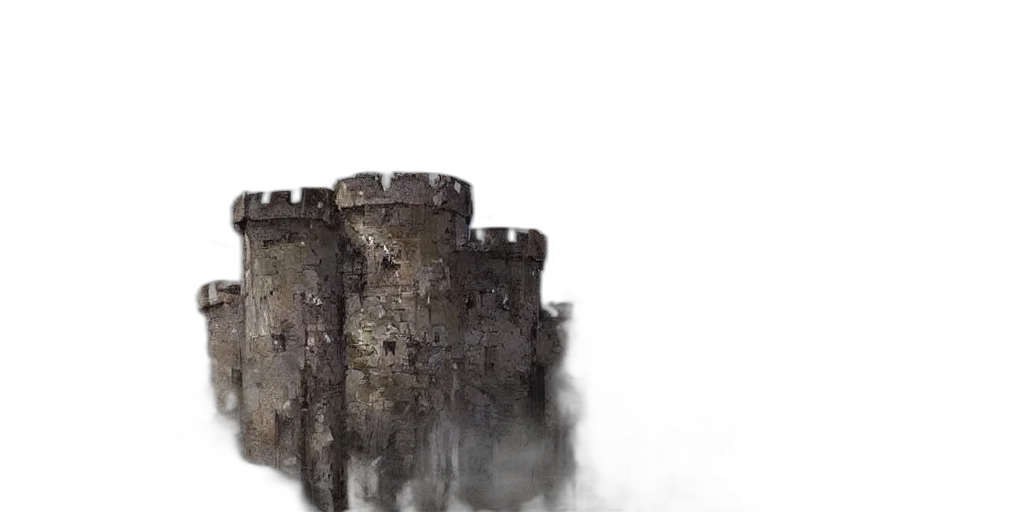 crown, dragon, building, sword, concept art, fantasy art, 3d render, photorealistic transparent PNG cut-out