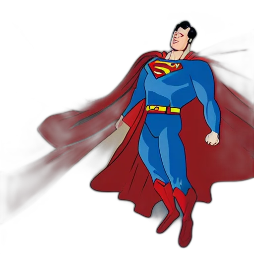 comic book art, concept art, cartoon, 3d render, superman, wheelchair, color, film transparent PNG cut-out