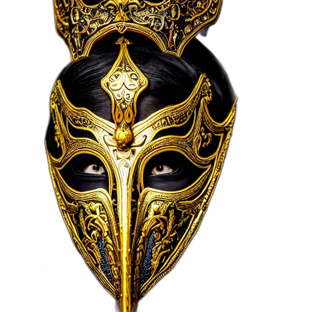 mask, face, crown, jewelry, fantasy art, concept art, photorealistic, 3d render transparent PNG cut-out