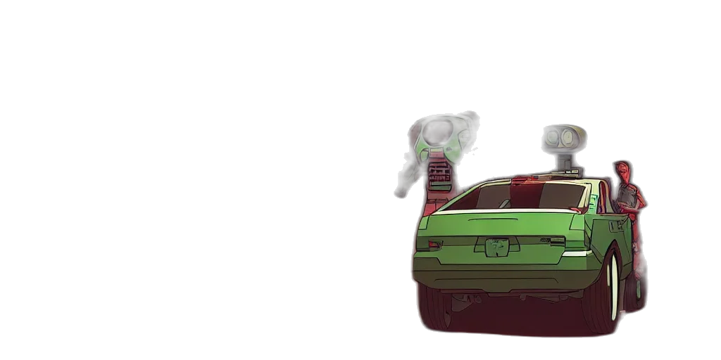 car, robot, weapon, bottle transparent PNG cut-out