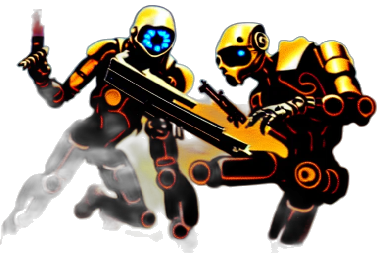robot, weapon, staff, concept art transparent PNG cut-out
