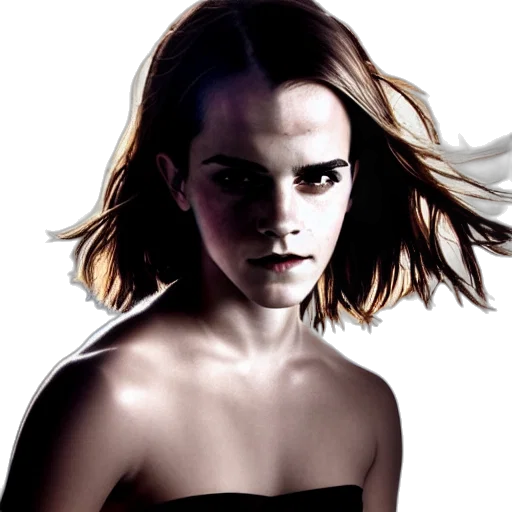 hair, face, dress, jewelry, photorealistic, concept art, emma, watson transparent PNG cut-out