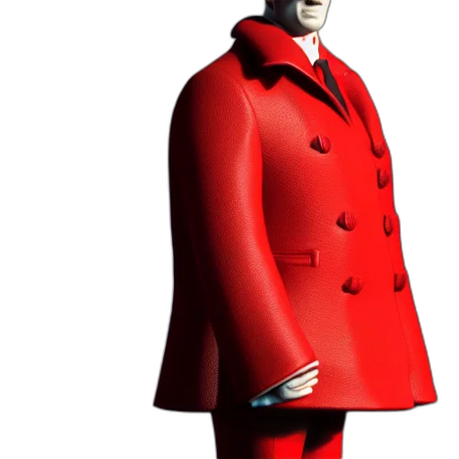 jacket, face, 3d render, concept art transparent PNG cut-out