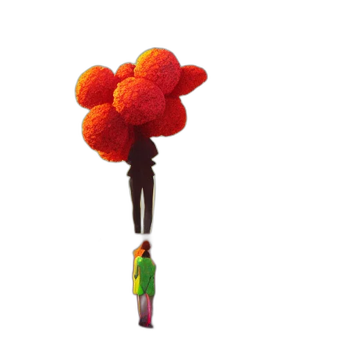 umbrella, staff, flower, tree transparent PNG cut-out