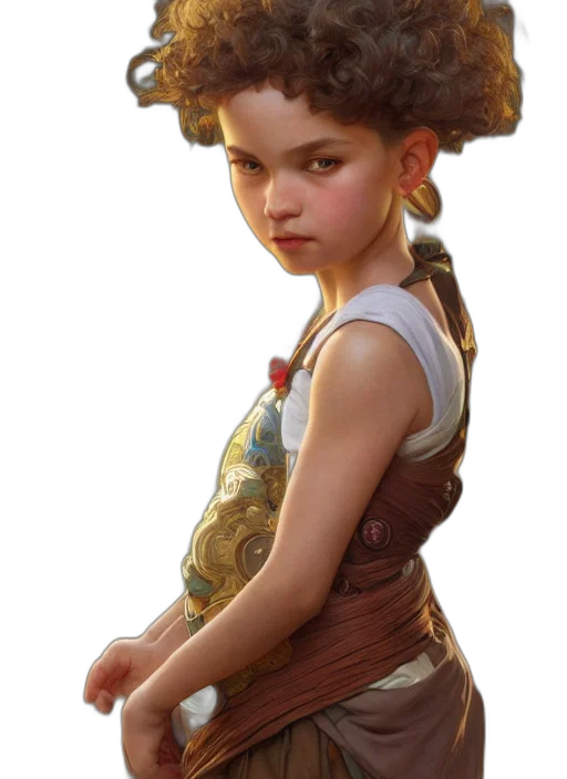 dress, crown, hat, staff, photorealistic, concept art, fantasy art, oil painting transparent PNG cut-out