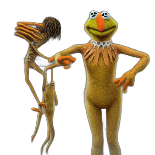 staff, creature, animal, jewelry, 3d render, concept art, muppets, designed transparent PNG cut-out