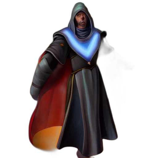 staff, jacket, concept art, fantasy art, 3d render, pixel art, dark, shadowheart transparent PNG cut-out