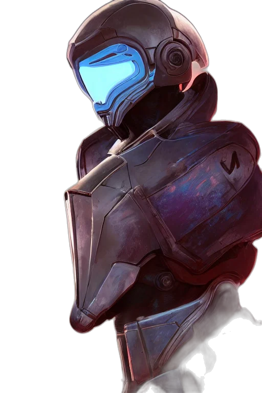 robot, mask, jacket, face transparent PNG cut-out