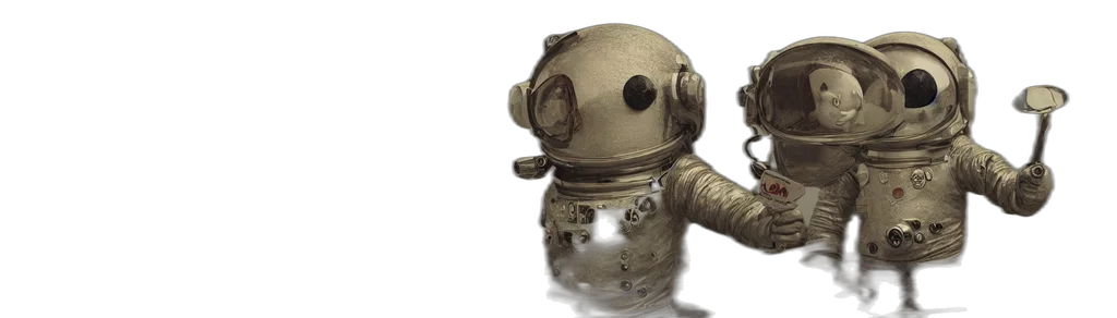 robot, 3d render, concept art, outer space transparent PNG cut-out