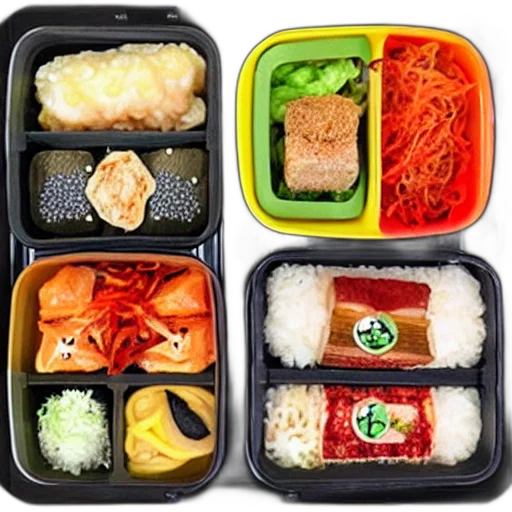 food, colorful, monochrome, samurair, bento, box transparent PNG cut-out