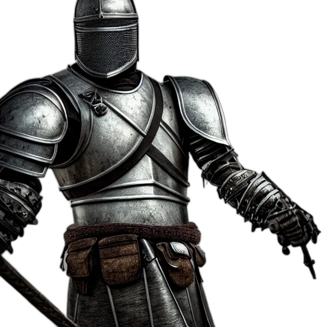 sword, weapon, staff, concept art, 3d render, fantasy art, monochrome, knight transparent PNG cut-out